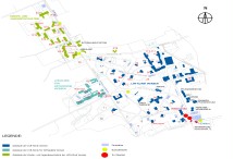 Lageplan der LVR-Klinik Viersen. Hier finden sie die Wege zu den einzelnen Gebäuden.